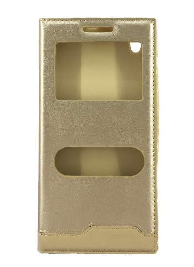 Vestel Venus 5530 Gizli Mıknatıslı Pencereli Magnum Kılıf Gold