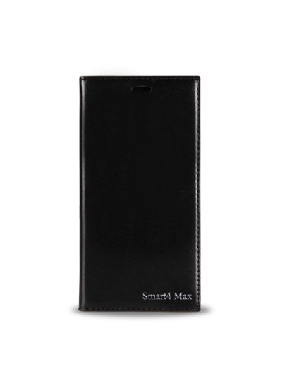 Vodafone Smart 4 Max Gizli Mıknatıslı Premium Magnum Kılıf Siyah