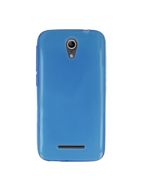 Vodafone Smart 4 Power 985 Kılıf Soft Silikon Şeffaf-Mavi Arka Kapak…