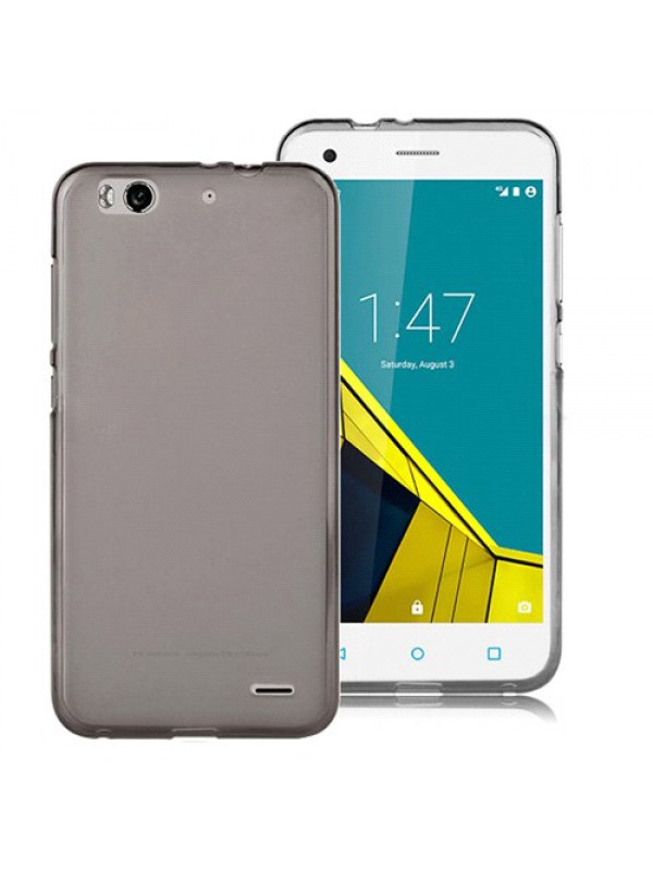 Vodafone Smart 6 Kılıf Soft Silikon Şeffaf-Siyah Arka Kapak…