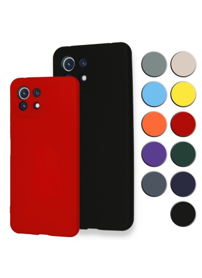 Xiaomi Mi 11 Lite Kılıf Kamera Korumalı Lansman Silikon Kapak