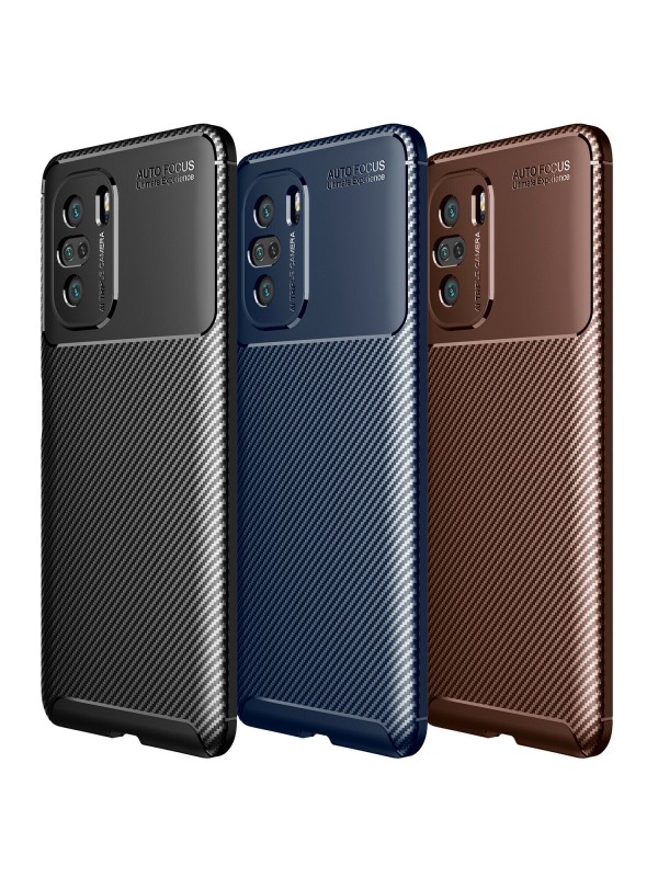 Xiaomi Poco F3 Kılıf Focus Carbon Desen Silikon Arka Kapak…