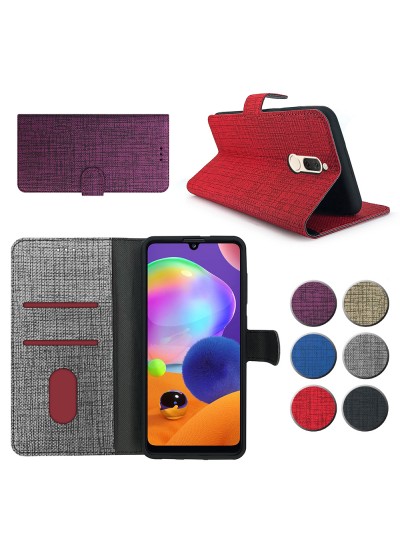 Xiaomi Redmi 8 / 8A Kılıf FitCase Fabric Kapaklı Cüzdanlı