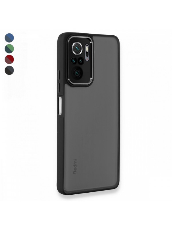 Xiaomi Redmi Note 10 / 10s Kılıf Freya Lazer Lens Kamera Çerçeveli Sil…