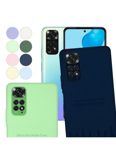 Xiaomi Redmi Note 11 / Note 11S Kılıf Kamera Korumalı Mat Ultra İnce Kapak