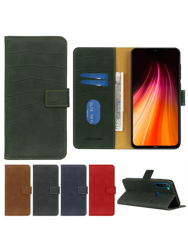 Xiaomi Redmi Note 8 Kılıf Kroko Desen Kapaklı Cüzdanlı…