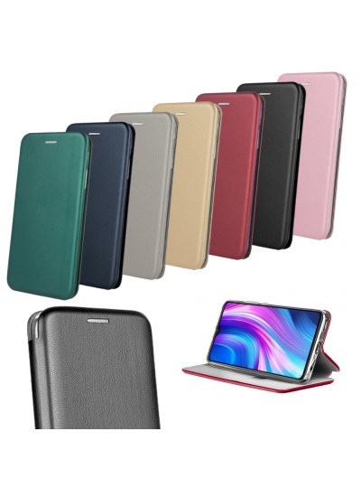 Xiaomi Redmi Note 8 Kılıf Shell Manyetik Kapaklı Kartlıklı Stantlı