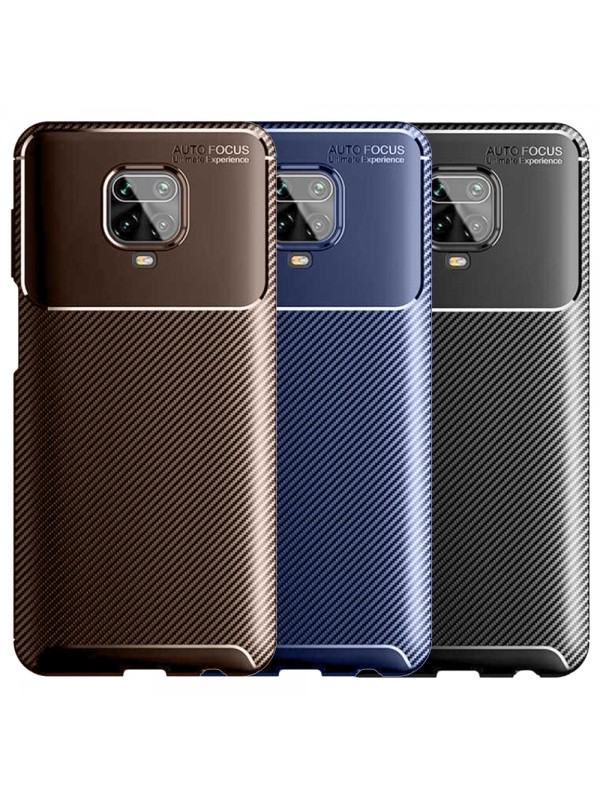 Xiaomi Redmi Note 9S / 9 Pro Kılıf Focus Carbon Desen Silikon Arka Kapak…