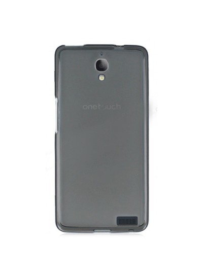 Alcatel OneTouch IDOL X Kılıf Soft Silikon Şeffaf/Siyah Kapak