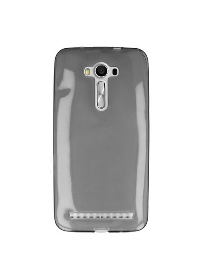 Asus Zenfone 2 Laser Kılıf Soft Silikon Şeffaf/Siyah Kapak