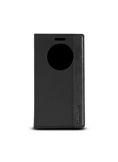 Asus Zenfone 5 Lite Gizli Mıknatıslı Pencereli Premium Magnum Kılıf Siyah