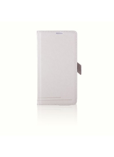 Asus Zenfone 6 Dikişli Cüzdanlı ve Standlı Kılıf Beyaz