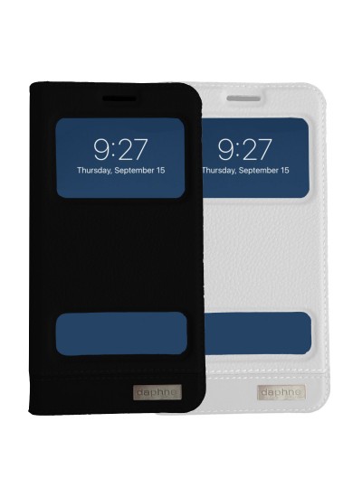 Daphne iPhone 6 Plus / 6S Plus Deri Gizli Mıknatıslı Pencereli Kılıf Daphne iPhone 6 Plus / 6S Plus Deri Gizli Mıknatıslı Pencereli Kılıf