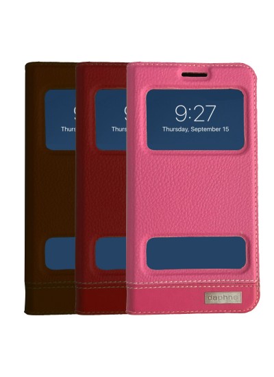 Daphne Samsung S7 (G930) Deri Gizli Mıknatıslı Pencereli Kılıf Daphne Samsung S7 (G930) Deri Gizli Mıknatıslı Pencereli Kılıf