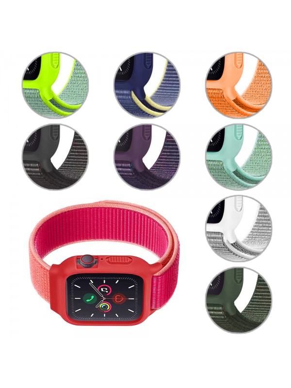 FitCase Apple Watch 38 40 41 mm Uyumlu Çerçeveli Spor Loop Dokuma Kordon&hellip;