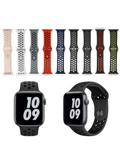 FitCase Apple Watch 42 44 45 49 mm Uyumlu Point Spor Silikon Kordon