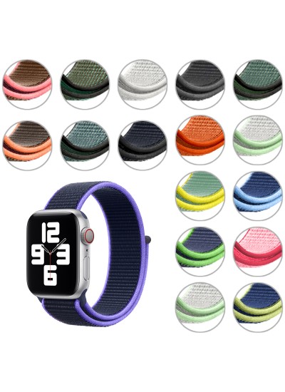 FitCase Apple Watch 42 44 45 49 mm Uyumlu Spor Loop Dokuma Kordon