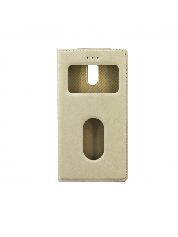 FitCase Dolce Nokia 6 Gizli Mıknatıslı Pencereli Kılıf Gold…