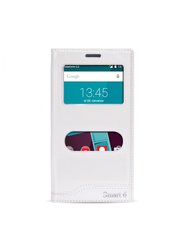 FitCase Dolce Vodafone Smart 6 Gizli Mıknatıslı Pencereli Kılıf Beyaz…