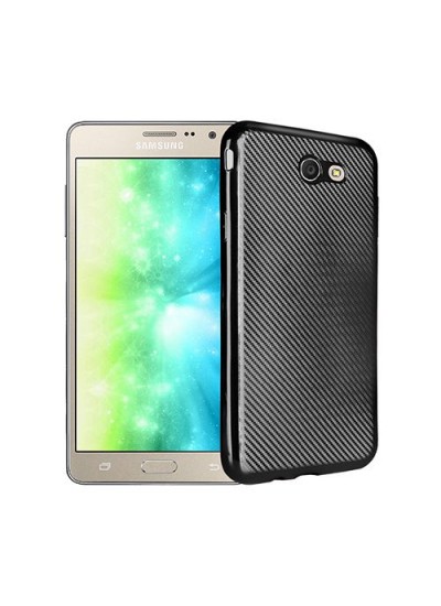 FitCase Galaxy J5 2017 Carbon Desen Arka Kapak Siyah