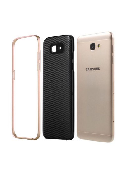 FitCase Galaxy J5 Prime (G570) 2in1 Carbon Desen Arka Kapak Gold