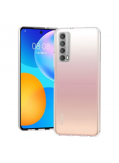Huawei P Smart 2021 Kılıf Kamera Korumalı Silikon Şeffaf Arka Kapak