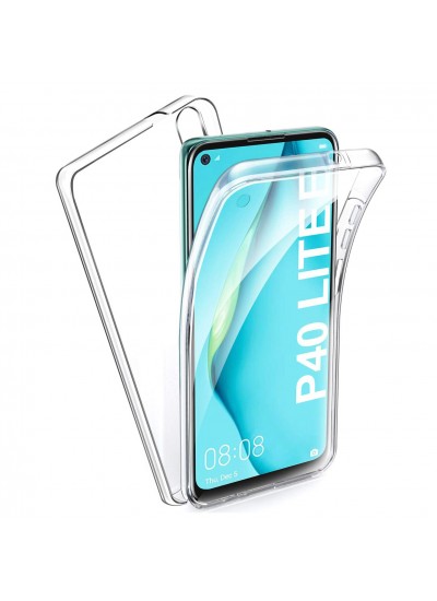 FitCase Huawei P40 Lite E Kılıf 360 Derece Korumalı Ön Arka Şeffaf