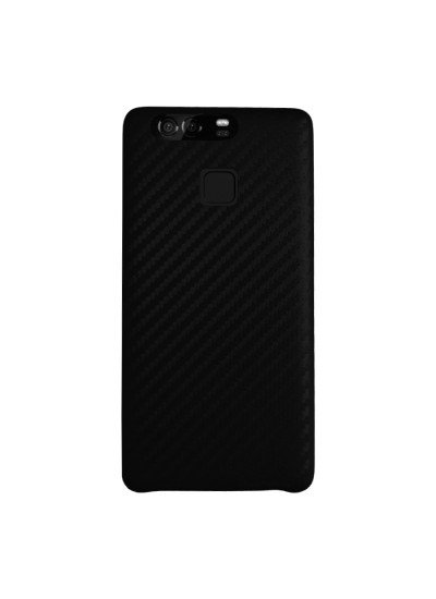 FitCase Huawei P9 Carbon Desen Arka Kapak Siyah