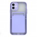 FitCase iPhone 12 Kılıf Cardy Kartlık Cepli Mat Kapak