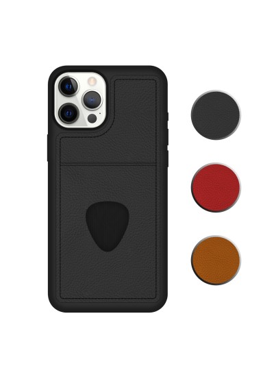 FitCase iPhone 12 Pro Kılıf Proda Deri Tek Kartlık Cepli Kapak