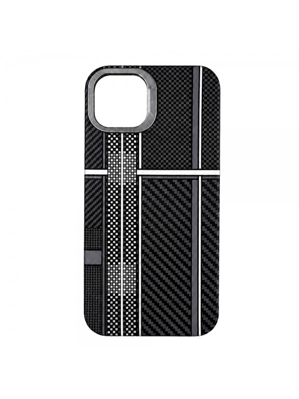FitCase iPhone 13 / iPhone 14 Kılıf Magsafe Özellikli Titan Karbon Dese&hellip;
