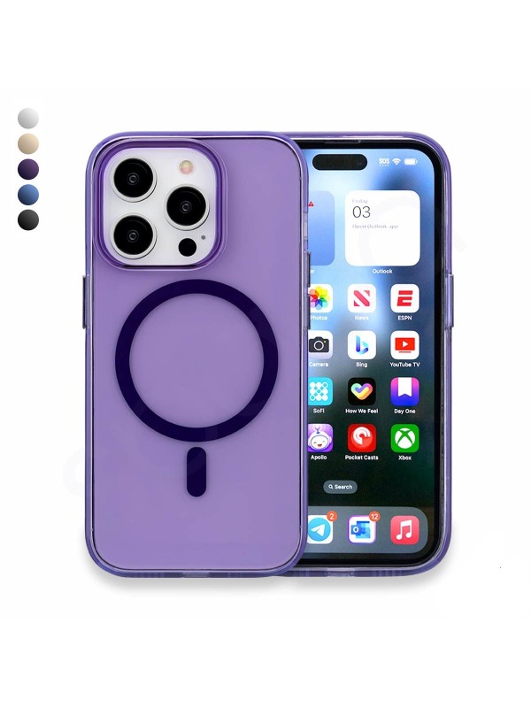 FitCase iPhone 16 Pro Magsafe Özellikli Renkli Şeffaf Sert Kapak…