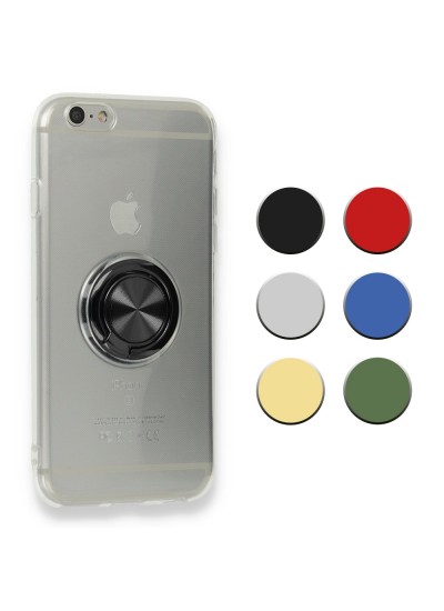 FitCase iPhone 6 / 6S Kılıf Gross Ring Şeffaf Arka Kapak