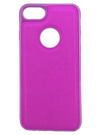 FitCase iPhone 7/8 Kanvas Silikon Arka Kapak Mor