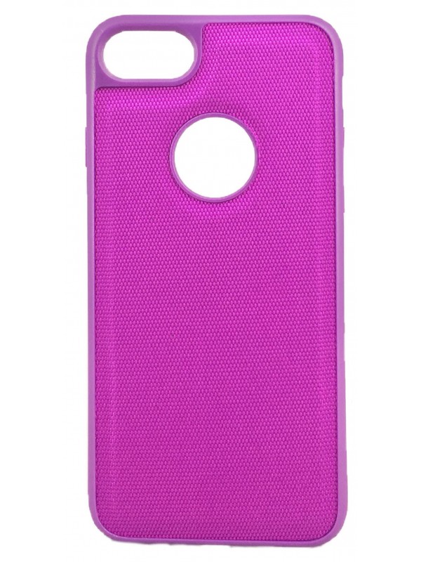 FitCase iPhone 7/8 Kanvas Silikon Arka Kapak Mor…