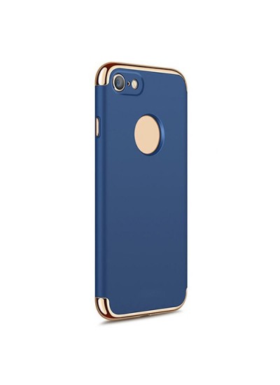 FitCase iPhone 7 / 8 Kılıf Golden Frame Arka Kapak Lacivert