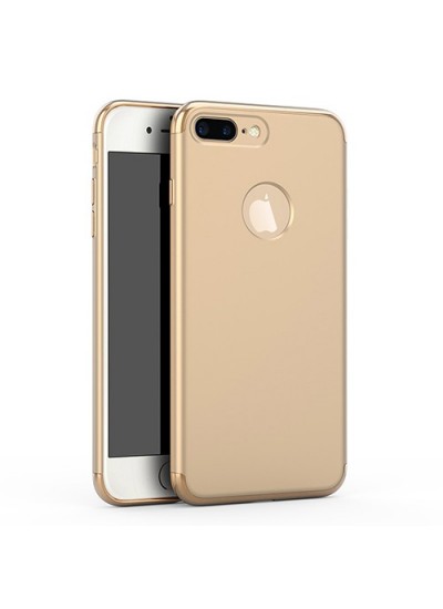 FitCase iPhone 7 Plus / 8 Plus Kılıf Golden Frame Arka Kapak Gold