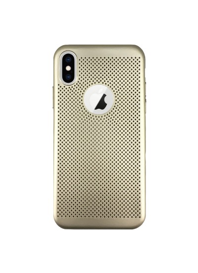 FitCase iPhone X / XS Kılıf Point Sert Arka Kapak Gold
