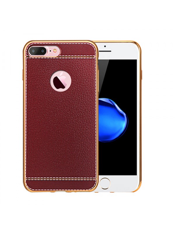FitCase Laser Elegant iPhone 7-8 Plus Silikon Arka Kapak Kahverengi…