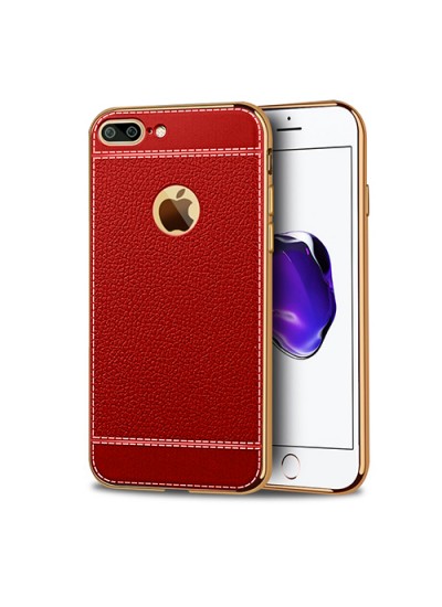 FitCase Laser Elegant iPhone 7-8 Plus Silikon Arka Kapak Kırmızı