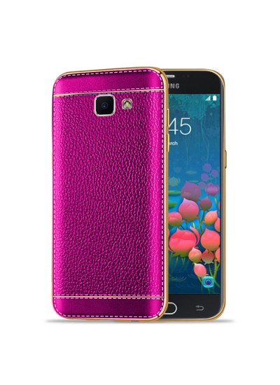 FitCase Laser Elegant Samsung Galaxy J5 Prime (G570) Silikon Arka Kapak Pembe