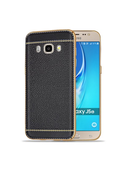 FitCase Laser Elegant Samsung Galaxy J510 (2016) Silikon Arka Kapak Siyah