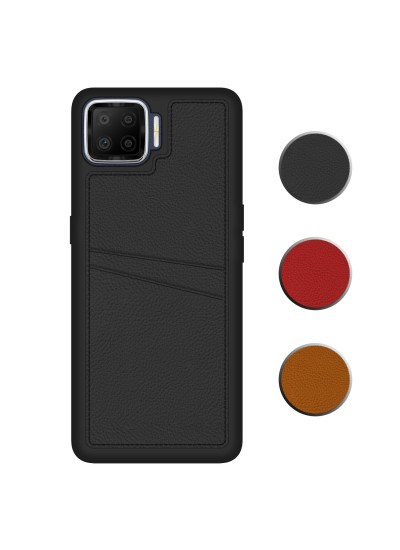 FitCase Oppo A73 Kılıf Proda Deri Çift Kartlık Cepli Kapak