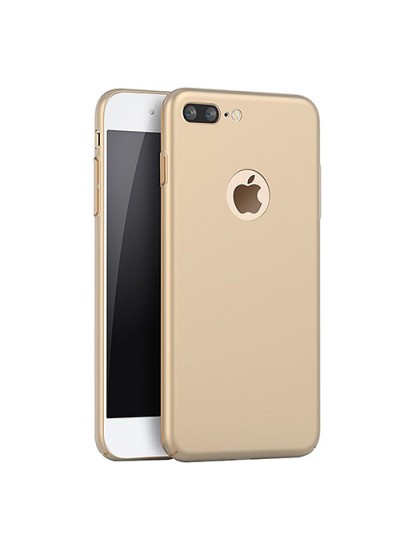 FitCase Rubber iPhone 7 Kılıf Sert Arka Kapak Gold