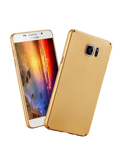 FitCase Rubber Samsung Galaxy S7 EDGE (G935) Kılıf Sert Arka Kapak Gold