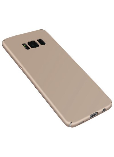 FitCase Rubber Samsung Galaxy S8 Kılıf Sert Arka Kapak Gold