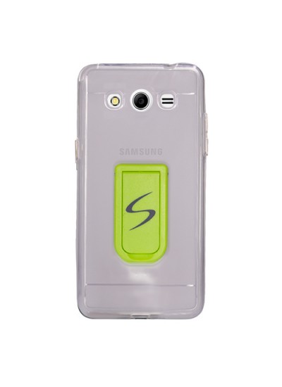 FitCase Samsung Core 2 G355 Standlı TPU Kılıf Şeffaf