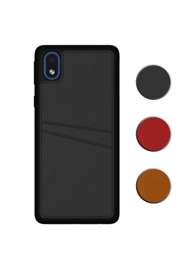 FitCase Samsung Galaxy A01 Core Kılıf Proda Deri Çift Kartlık Cepli Kapak