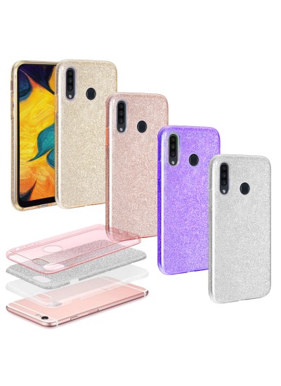 FitCase Samsung Galaxy A20s (A207) 3in1 Simli Silikon Arka Kapak