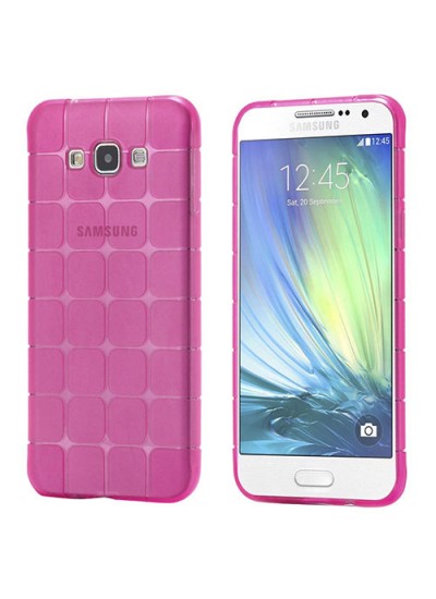 FitCase Samsung Galaxy A3 (A300) Plaid Silikon Arka Kapak Pembe
